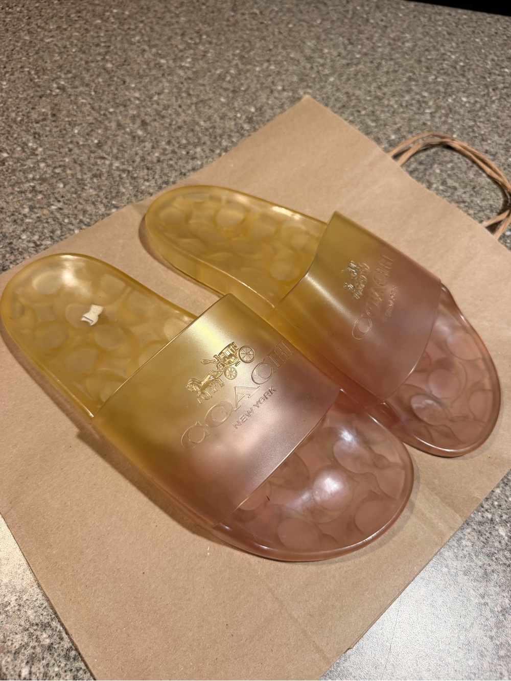 Coach Ombre Jelly Slide Sandals